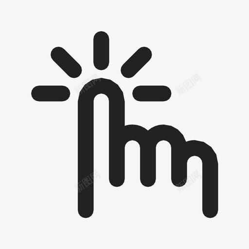 触摸手势手图标svg_新图网 https://ixintu.com 手 手势 触摸 触摸屏 轻触