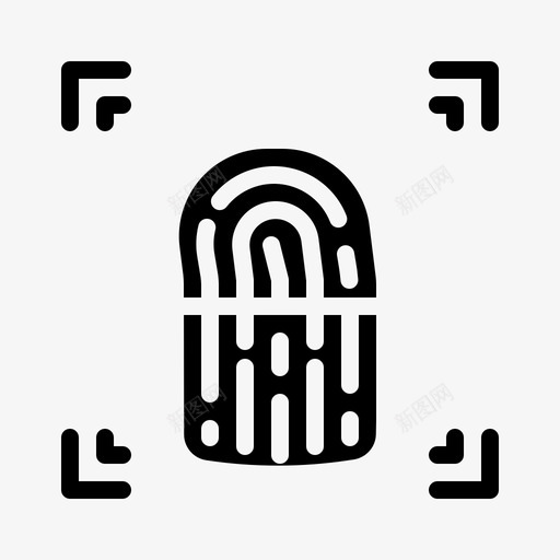 指纹侦探证据图标svg_新图网 https://ixintu.com 人工智能和技术坚实 侦探 指纹 界面 证据 识别
