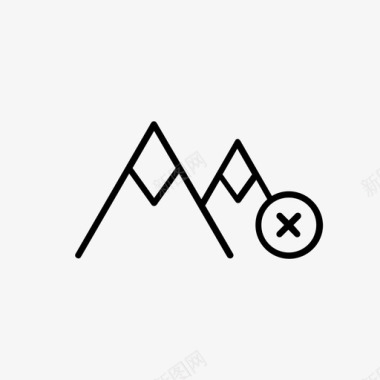 禁止登山攀岩危险图标图标