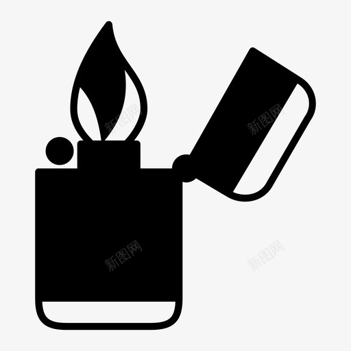 打火机烧伤火灾图标svg_新图网 https://ixintu.com 吸烟 打火机 气体 火灾 火焰 烧伤