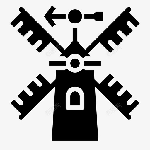 风车生态的耐候的图标svg_新图网 https://ixintu.com 生态的 耐候的 风车
