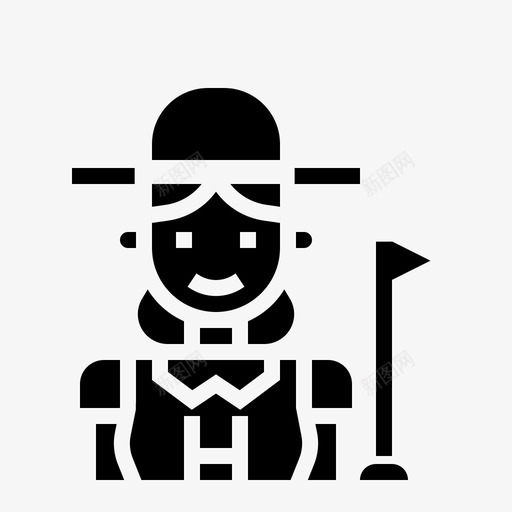 导游工作人图标svg_新图网 https://ixintu.com 个人 人 女人 导游 工作 旅行