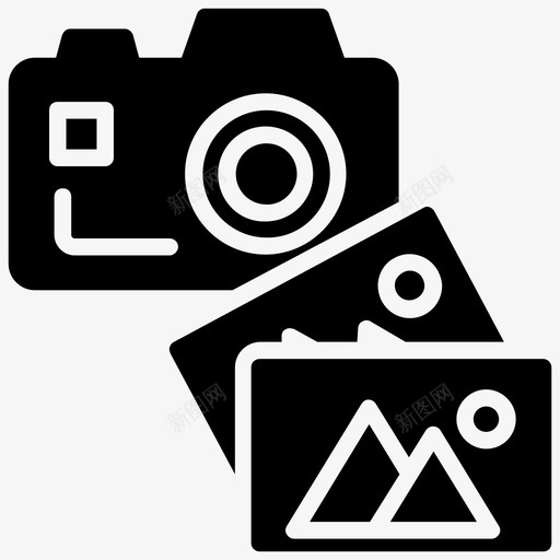 照片照相机图像库图标svg_新图网 https://ixintu.com 图像 图像库 图片 照片 照相机 视频制作字形图标