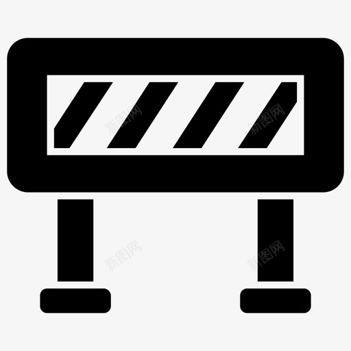 路障在建警告标志图标svg_新图网 https://ixintu.com 交通标志图标 在建 警告标志 路障