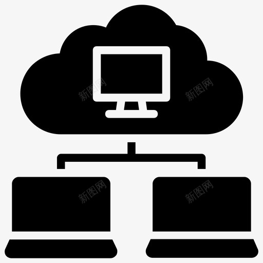 云共享服务大数据云计算图标svg_新图网 https://ixintu.com 云共享 云共享服务 云网络 云计算 大数据 计算机和网络字形图标 集成云