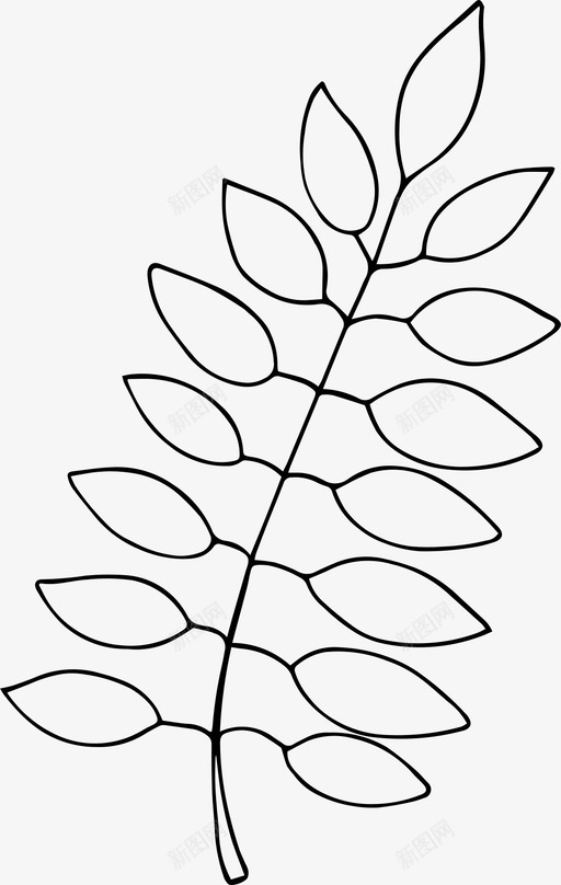秋叶树叶落叶图标svg_新图网 https://ixintu.com 树叶 植物 秋叶 落叶