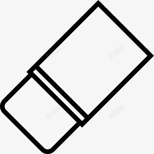 橡皮擦办公用品线工艺线状图标svg_新图网 https://ixintu.com 办公用品线工艺 橡皮擦 线状