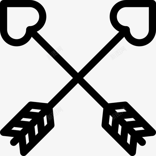 丘比特箭形状圣瓦伦丁节直线图标svg_新图网 https://ixintu.com 丘比特箭 圣瓦伦丁节直线 形状