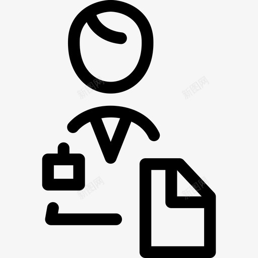 办公室职员工人和专业人士直系图标svg_新图网 https://ixintu.com 办公室职员 工人和专业人士 直系