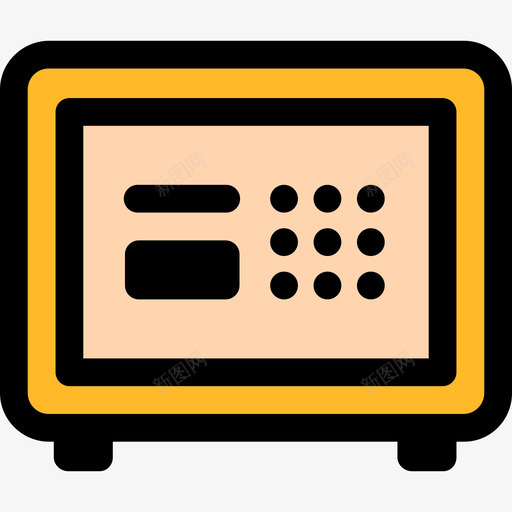 保险箱线性假日元素图标svg_新图网 https://ixintu.com 保险箱 线性假日元素