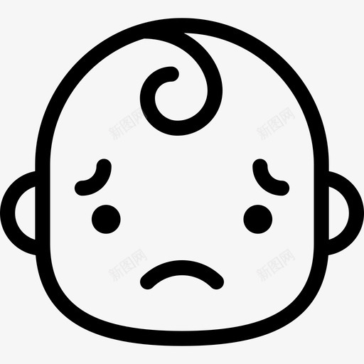 悲伤的宝贝人人的脸图标svg_新图网 https://ixintu.com 人 人的脸 悲伤的宝贝