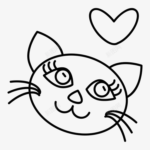猫动物可爱的猫图标svg_新图网 https://ixintu.com 动物 可爱的猫 宠物 爱 爱猫 猫