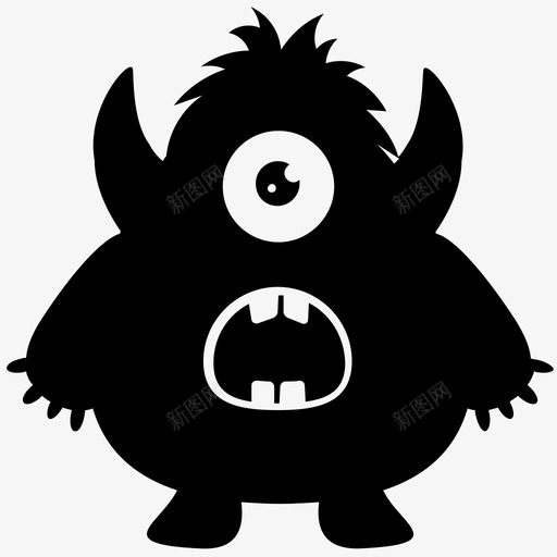 吉祥物怪物僵尸怪物怪物人物字形图标svg_新图网 https://ixintu.com 僵尸怪物 吉祥物怪物 怪物人物字形图标