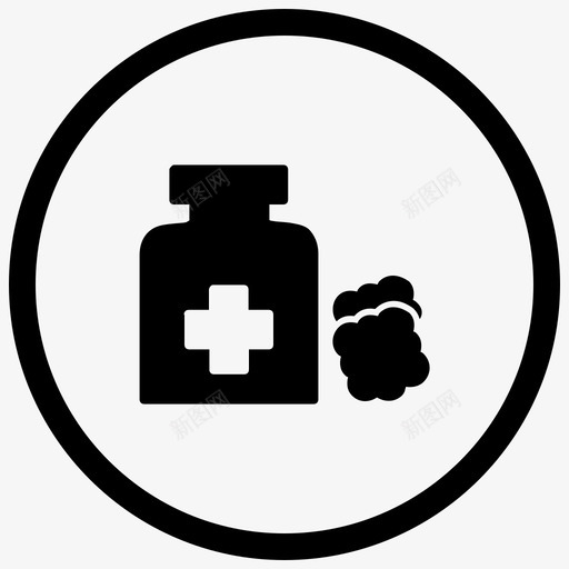 酒精助剂防腐剂图标svg_新图网 https://ixintu.com 伤害 助剂 海绵 清洗液 药物 酒精 防腐剂