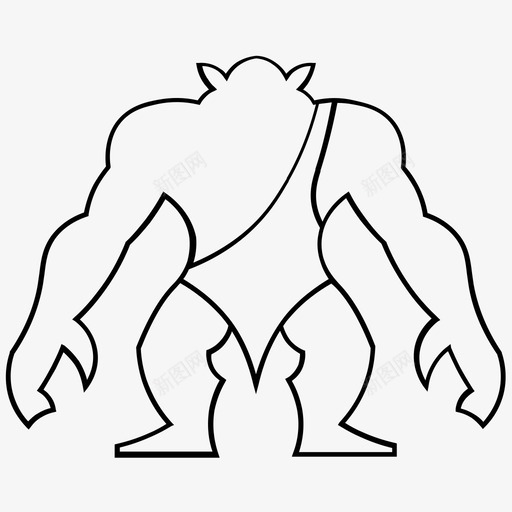 兽人奥克兽人图标svg_新图网 https://ixintu.com 兽人 兽人图标 奥克
