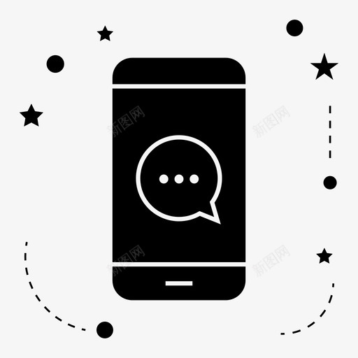 手机聊天尺寸图标svg_新图网 https://ixintu.com 尺寸 手机 聊天 规格