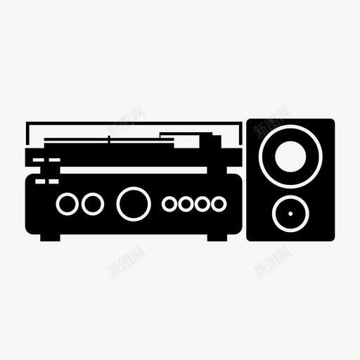 音响系统音乐立体声图标svg_新图网 https://ixintu.com 乙烯基 乙烯基音乐 立体声 转盘 音乐 音响系统