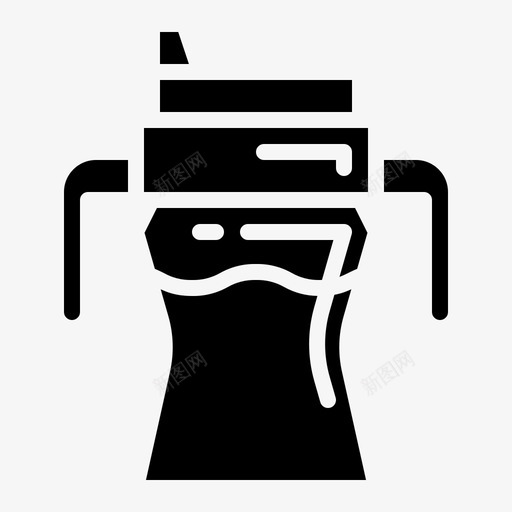 喂食杯奶瓶吸管杯图标svg_新图网 https://ixintu.com 吸管杯 喂食杯 奶瓶 婴儿固体 水
