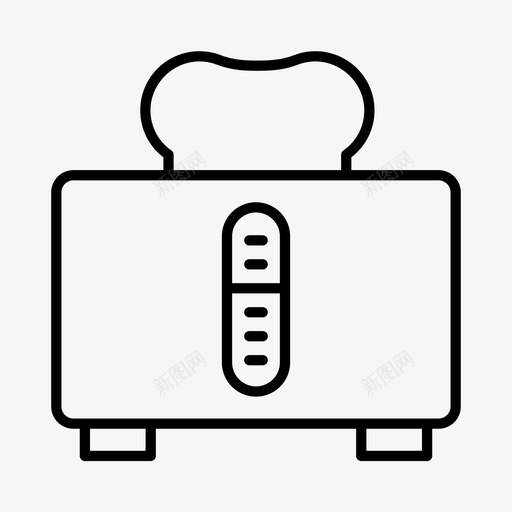 烤面包机电器早餐图标svg_新图网 https://ixintu.com 早晨 早餐 烤面包机 电器 菜肴 食物