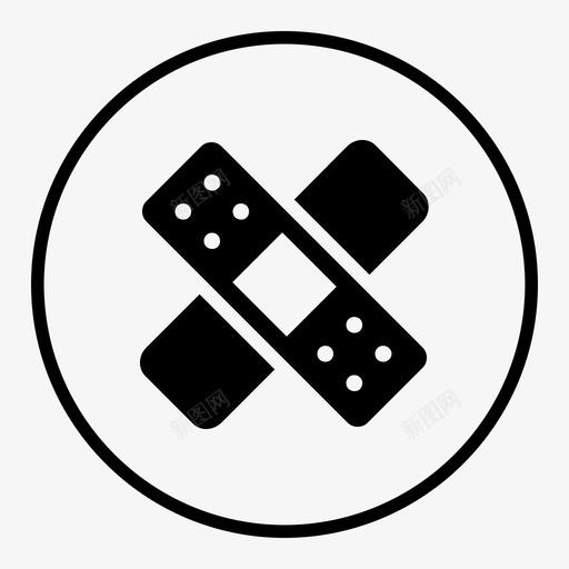 绷带消毒剂急救图标svg_新图网 https://ixintu.com 伤害保护 医药龙 急救 消毒剂 石膏 绷带