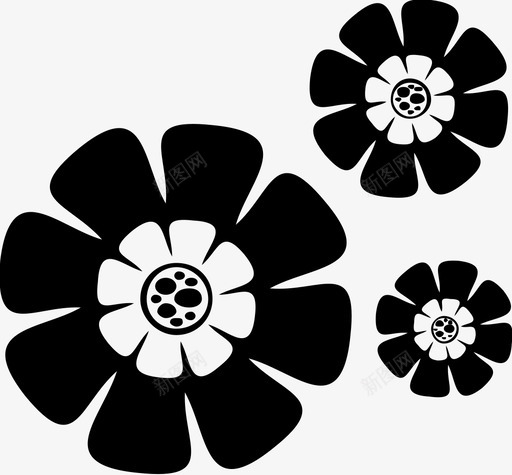 花雏菊自然图标svg_新图网 https://ixintu.com 春天 自然 花 雏菊