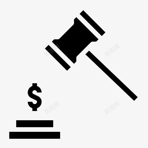 拍卖出价木槌图标svg_新图网 https://ixintu.com 出价 拍卖 木槌 锤子 黑色星期五实心