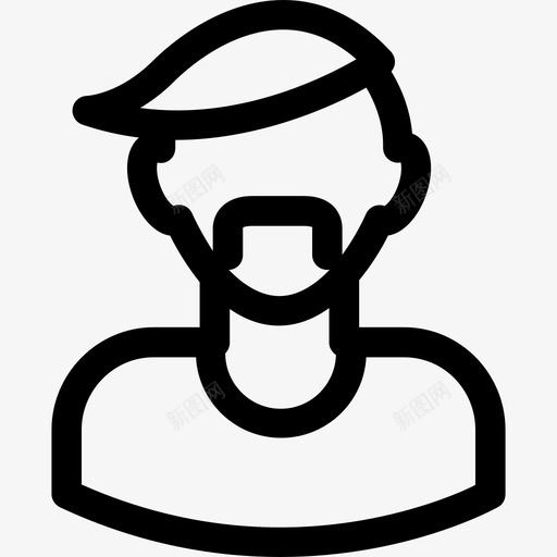 留着长胡子的男人头像包直系图标svg_新图网 https://ixintu.com 头像包 留着长胡子的男人 直系