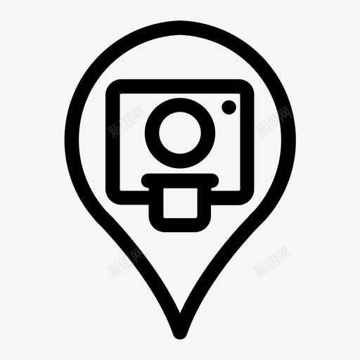 接入点摄像头位置图标svg_新图网 https://ixintu.com 位置 地图针 接入点 摄像头