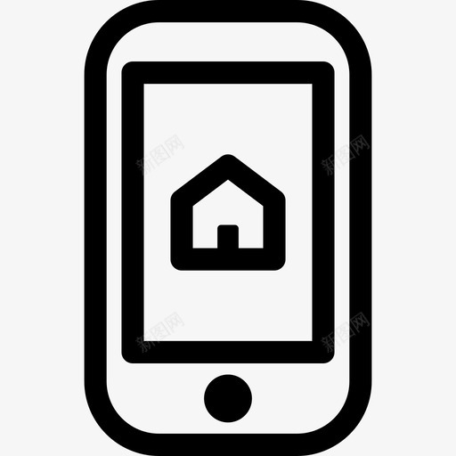 移动电话房地产1线性图标svg_新图网 https://ixintu.com 房地产1 移动电话 线性