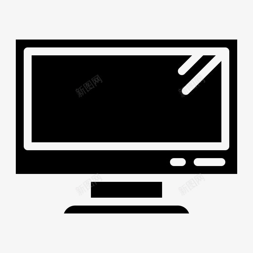 电视监视器屏幕图标svg_新图网 https://ixintu.com 屏幕 旅社固体 电视 监视器