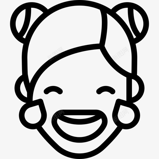 女孩笑得泪流满面人人的脸图标svg_新图网 https://ixintu.com 人 人的脸 女孩笑得泪流满面