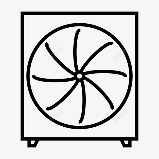 风扇冷却器电风扇图标svg_新图网 https://ixintu.com 冷却器 家用设备 旋转 电风扇 通风机 风扇