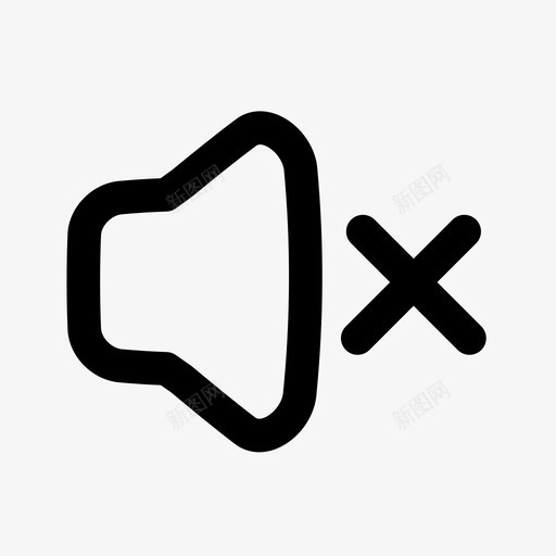 静音扬声器音量关图标svg_新图网 https://ixintu.com 产品操作 扬声器 静音 音量关