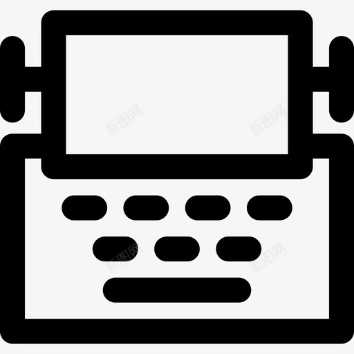 复古复古打字机直线型图标svg_新图网 https://ixintu.com 复古复古打字机 直线型