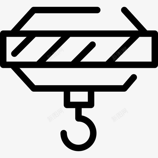 吊钩运输施工线工艺图标svg_新图网 https://ixintu.com 吊钩 施工线工艺 运输