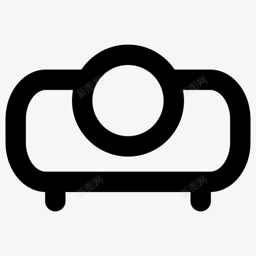 投影仪多媒体元素粗体圆形图标svg_新图网 https://ixintu.com 多媒体元素 投影仪 粗体圆形