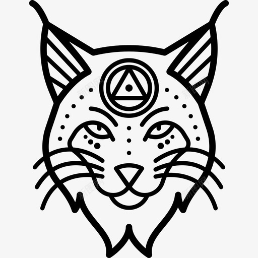 山猫动物部落动物图标svg_新图网 https://ixintu.com 动物 山猫 部落动物