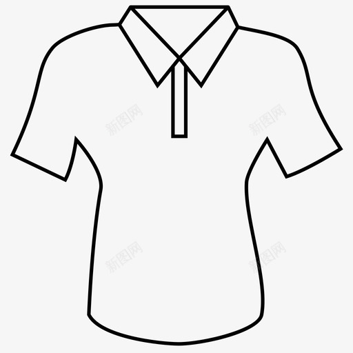 白衬衫休闲服图标svg_新图网 https://ixintu.com 休闲服 白衬衫