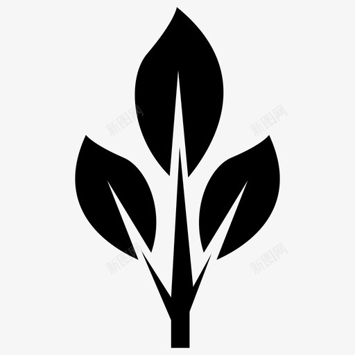 灰色柳叶树叶小植物图标svg_新图网 https://ixintu.com 叶字形图标 小植物 树叶 灰色柳叶
