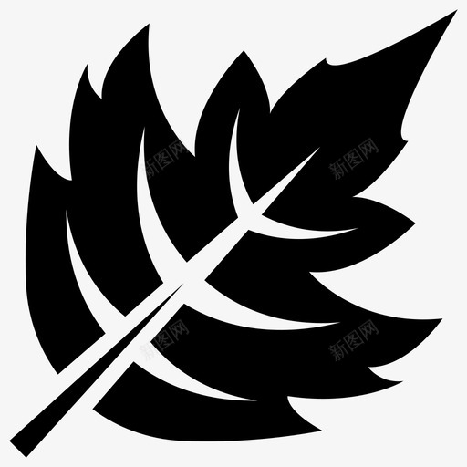 山楂叶绿叶叶图标svg_新图网 https://ixintu.com 叶字形图标 叶形状 叶设计 山楂叶 绿叶