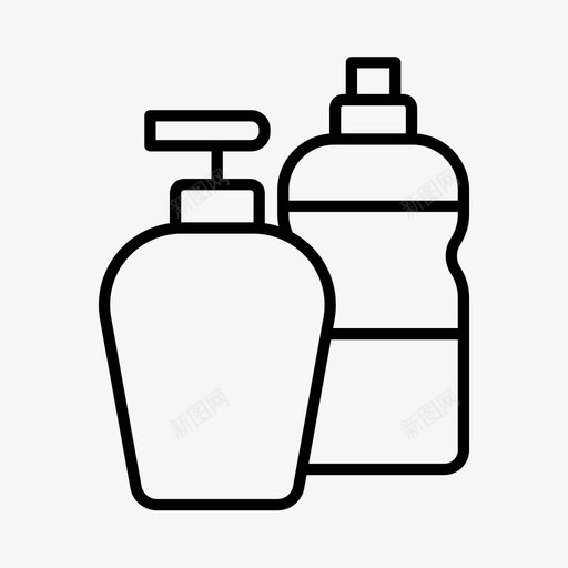 清洁产品家务液体肥皂图标svg_新图网 https://ixintu.com 家务 液体肥皂 清洁产品