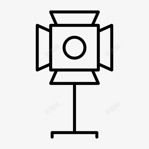 聚光灯闪光灯灯光图标svg_新图网 https://ixintu.com 工作室 灯光 聚光灯 闪光灯