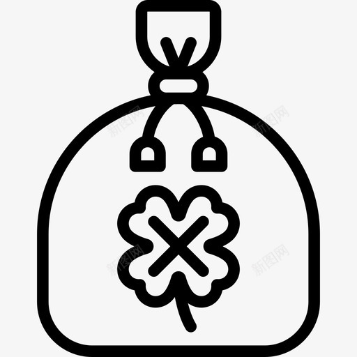 一袋硬币圣帕特里克第三天直线图标svg_新图网 https://ixintu.com 一袋硬币 圣帕特里克第三天 直线