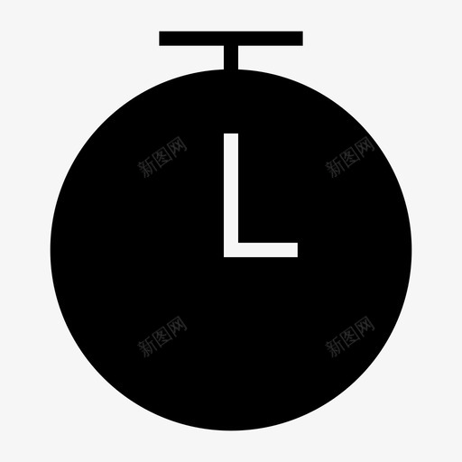 秒表持续时间长度图标svg_新图网 https://ixintu.com 开发用户界面字形图标 持续时间 时间 秒表 网页设计 计时器 长度