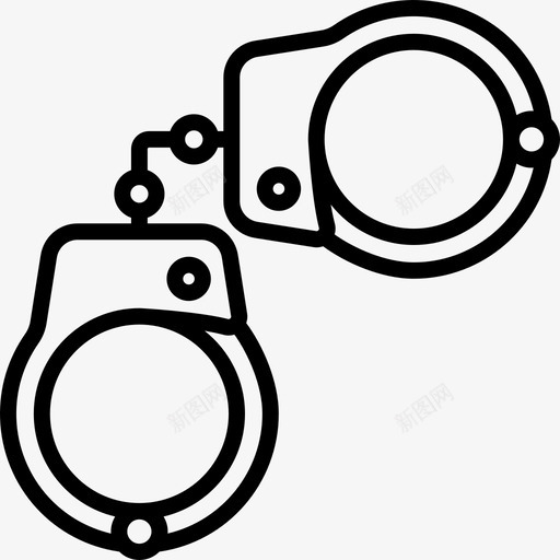 手铐线状警察线状图标svg_新图网 https://ixintu.com 手铐 线状 线状警察