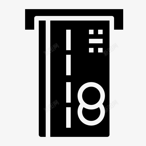 自动取款机信用卡付款图标svg_新图网 https://ixintu.com 付款 信用卡 现金 自动取款机