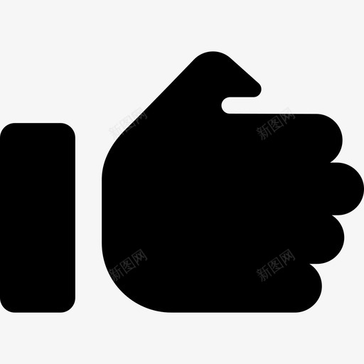 拳头手势图标svg_新图网 https://ixintu.com 手势 拳头