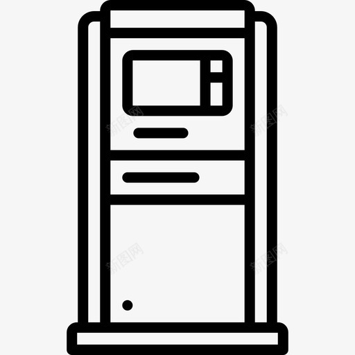 ATM付款方式线性图标svg_新图网 https://ixintu.com ATM 付款方式 线性