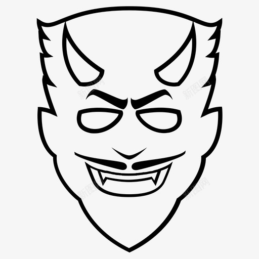 恶魔魔鬼路西法图标svg_新图网 https://ixintu.com 恶魔 撒旦 路西法 魔鬼