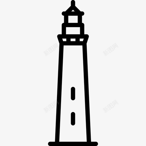 美国鸽子角灯塔直线型图标svg_新图网 https://ixintu.com 直线型 美国鸽子角灯塔